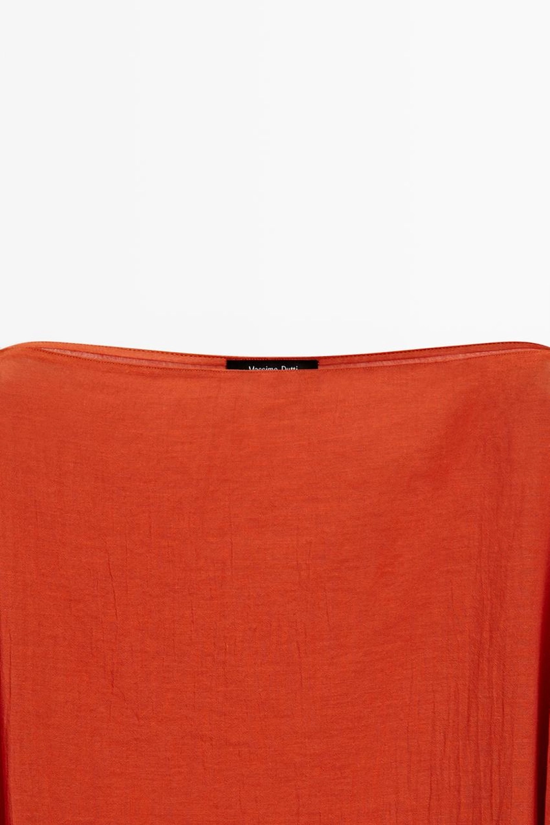 Рубашка из мягкого 100% хлопка с объемными рукавами