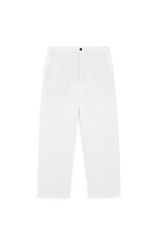 Хлопковые и льняные брюки в стиле баррель- Заказать в России