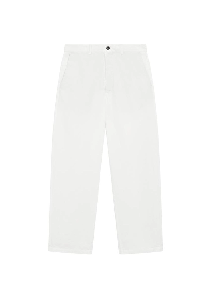 Хлопковые и льняные брюки в стиле баррель