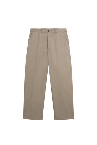 Брюки чино из хлопка и льна с посадкой бочонок- Заказать в России