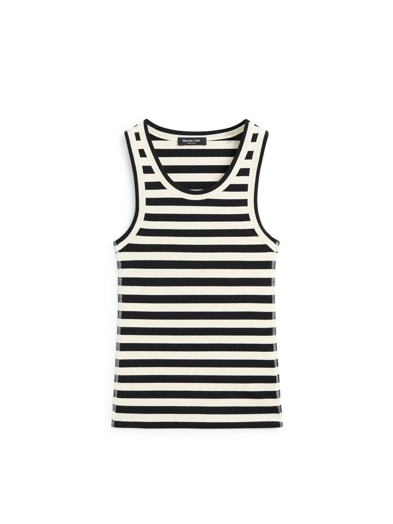 Майка без рукавов с полосатым узором