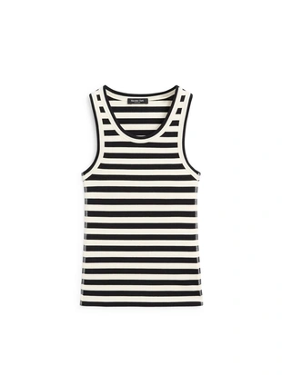 Майка без рукавов с полосатым узором- Заказать в России