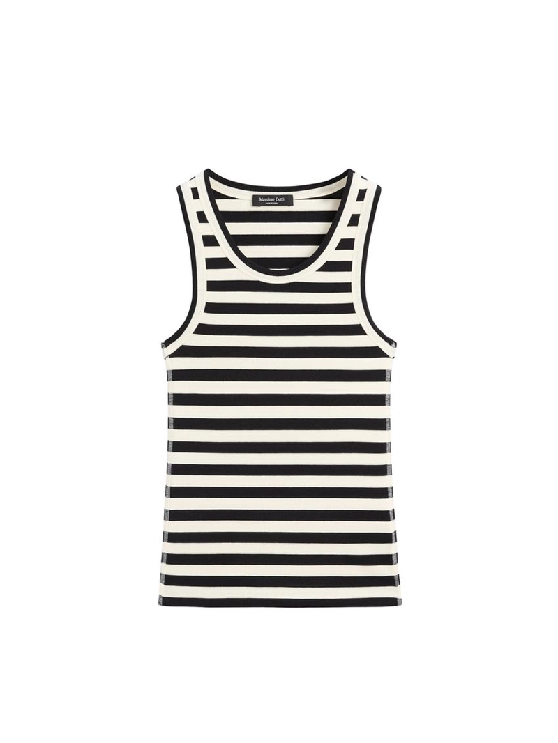 Майка без рукавов с полосатым узором
