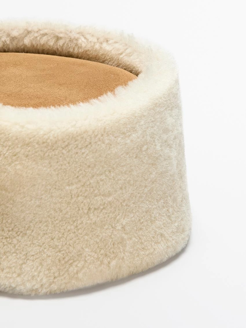 Кожаная шапка с двухсторонней отделкой