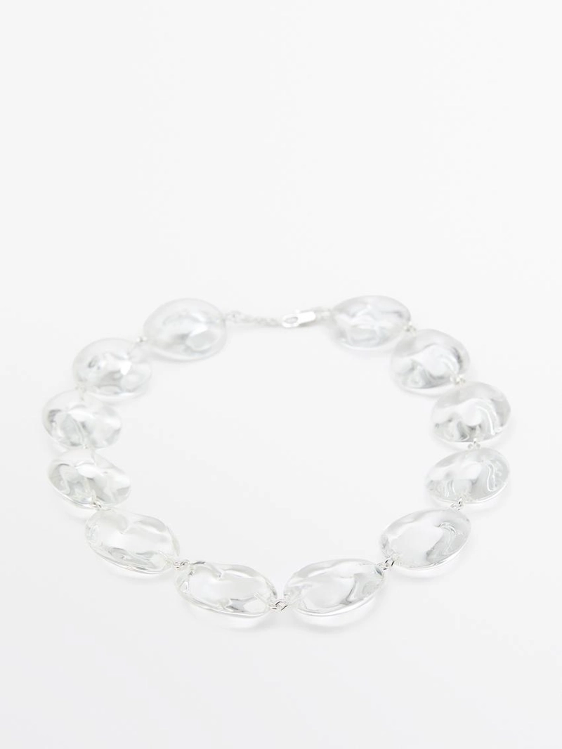 Колье из стеклянных частей