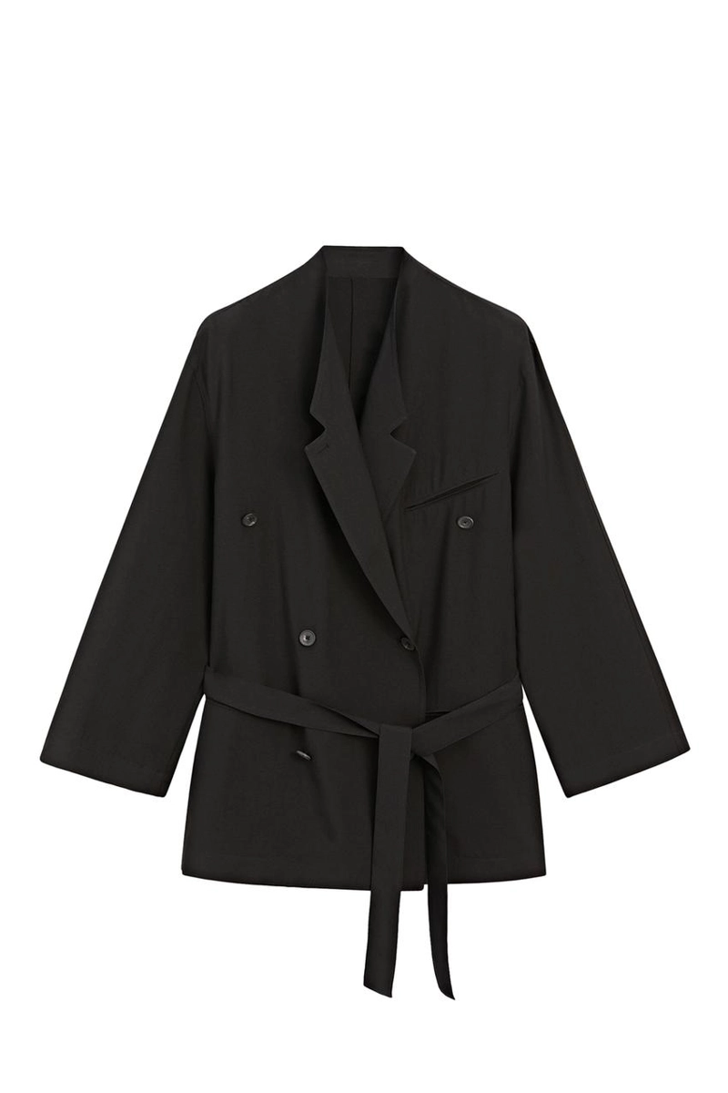 Блейзер прямого кроя с поясом - лимитированная коллекция