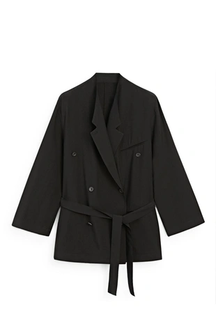 Блейзер прямого кроя с поясом - лимитированная коллекция- Заказать в России