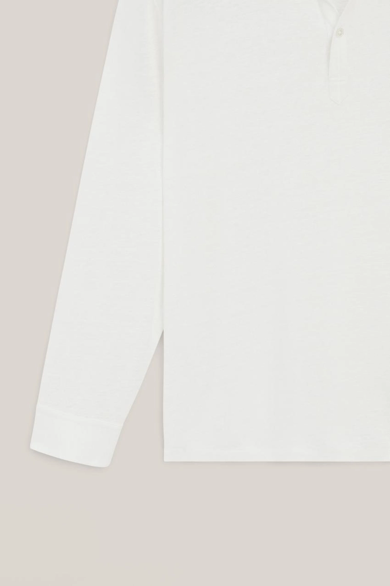 100% льняная поло-рубашка с длинным рукавом - limited edition