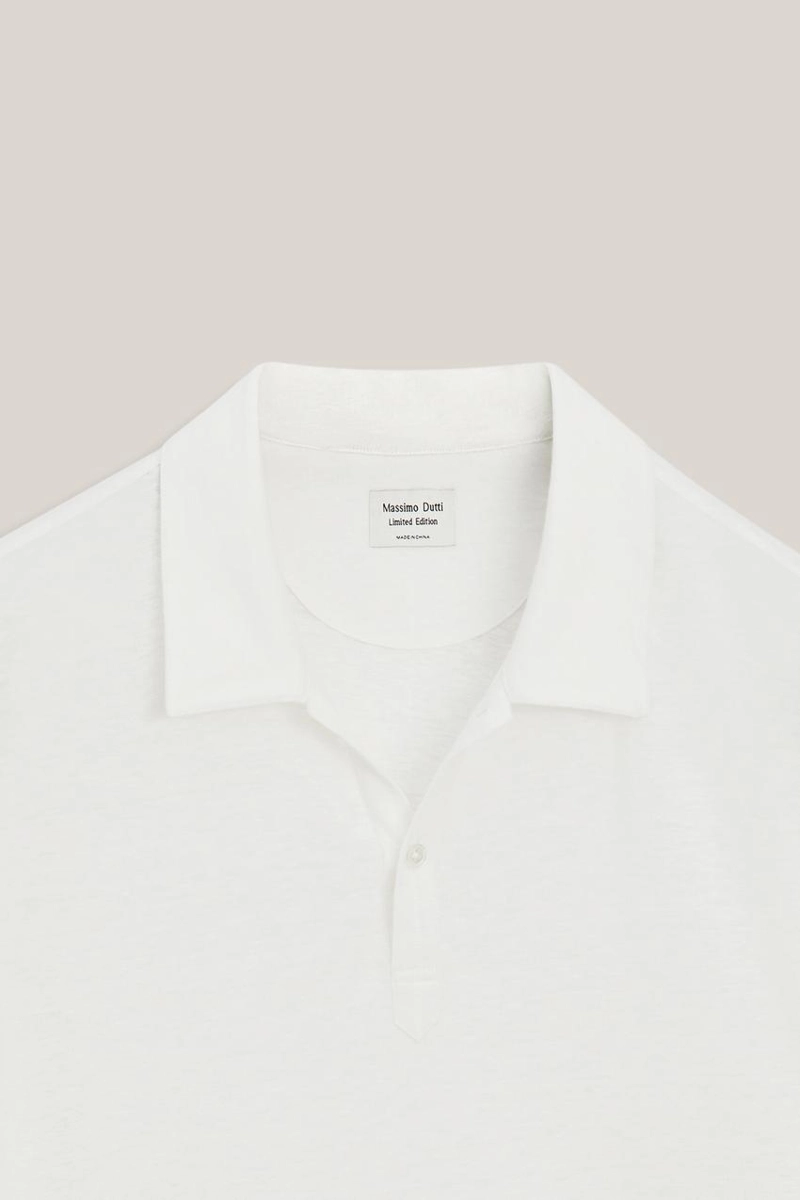 100% льняная поло-рубашка с длинным рукавом - limited edition