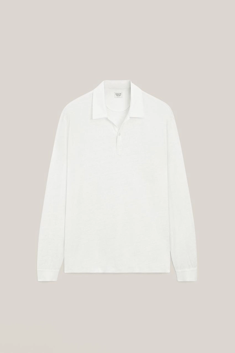 100% льняная поло-рубашка с длинным рукавом - limited edition