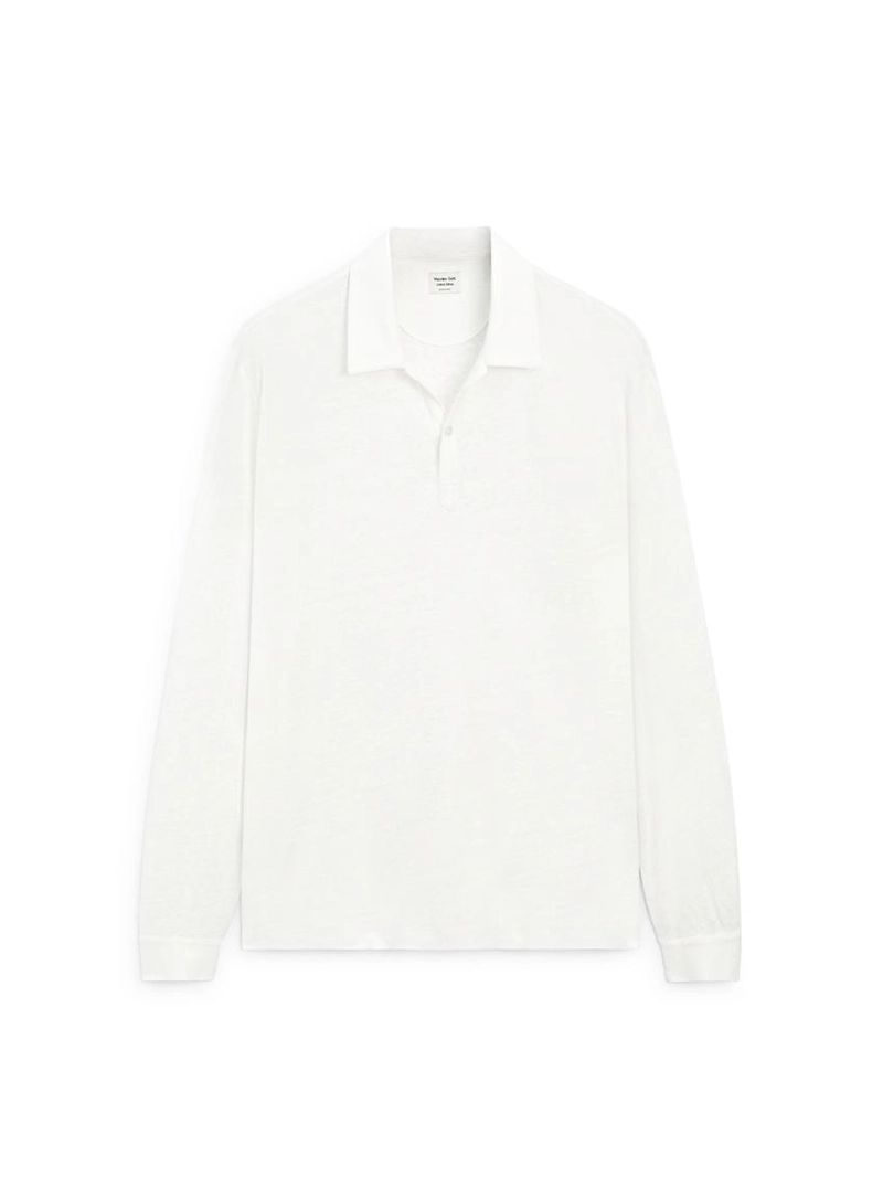 100% льняная поло-рубашка с длинным рукавом - limited edition