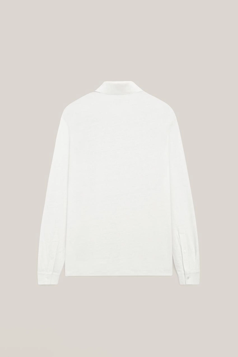 100% льняная поло-рубашка с длинным рукавом - limited edition