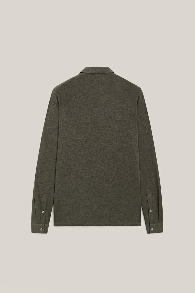 Поло с длинным рукавом из 100% льна - лимитированное издание