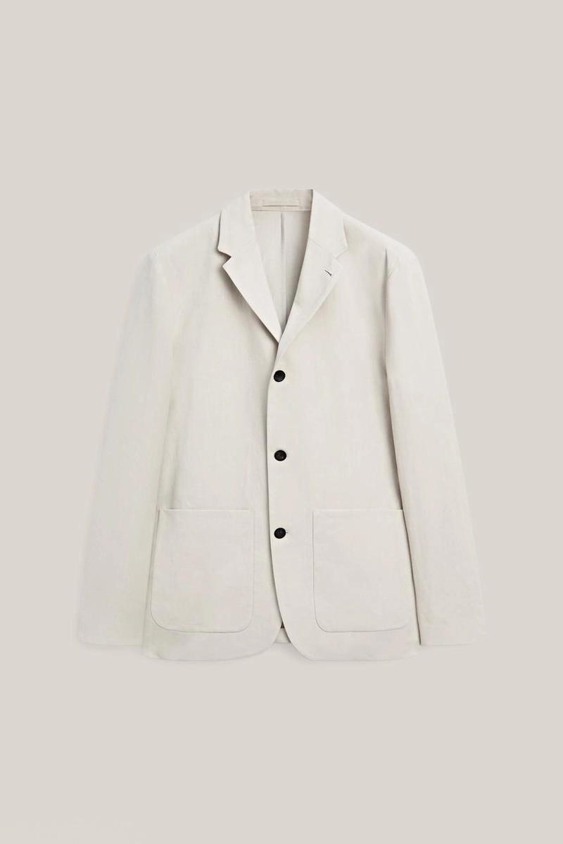 Пиджак из 100% льна с карманными деталями - limited edition