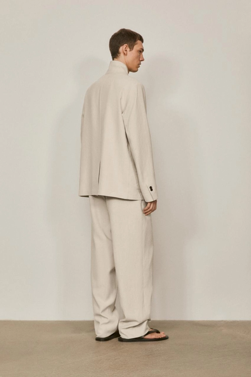 Пиджак из 100% льна с карманными деталями - limited edition