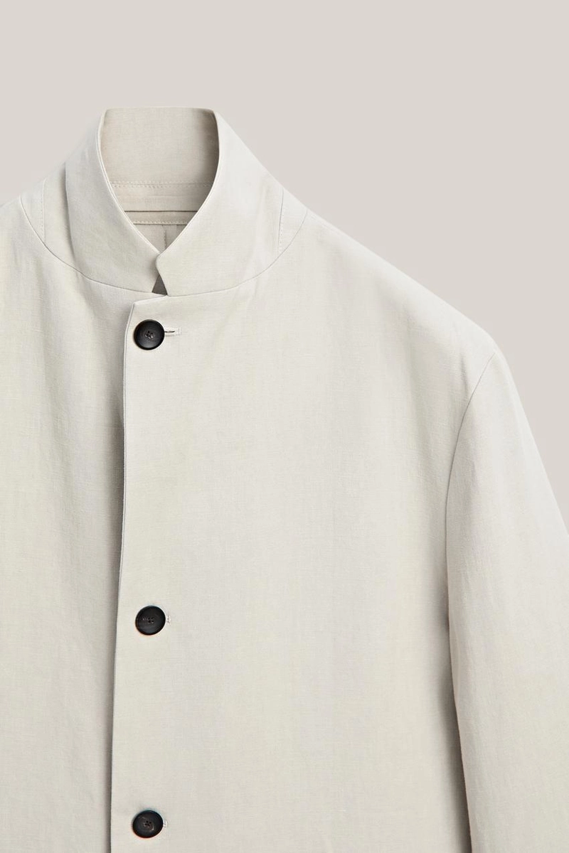 Пиджак из 100% льна с карманными деталями - limited edition