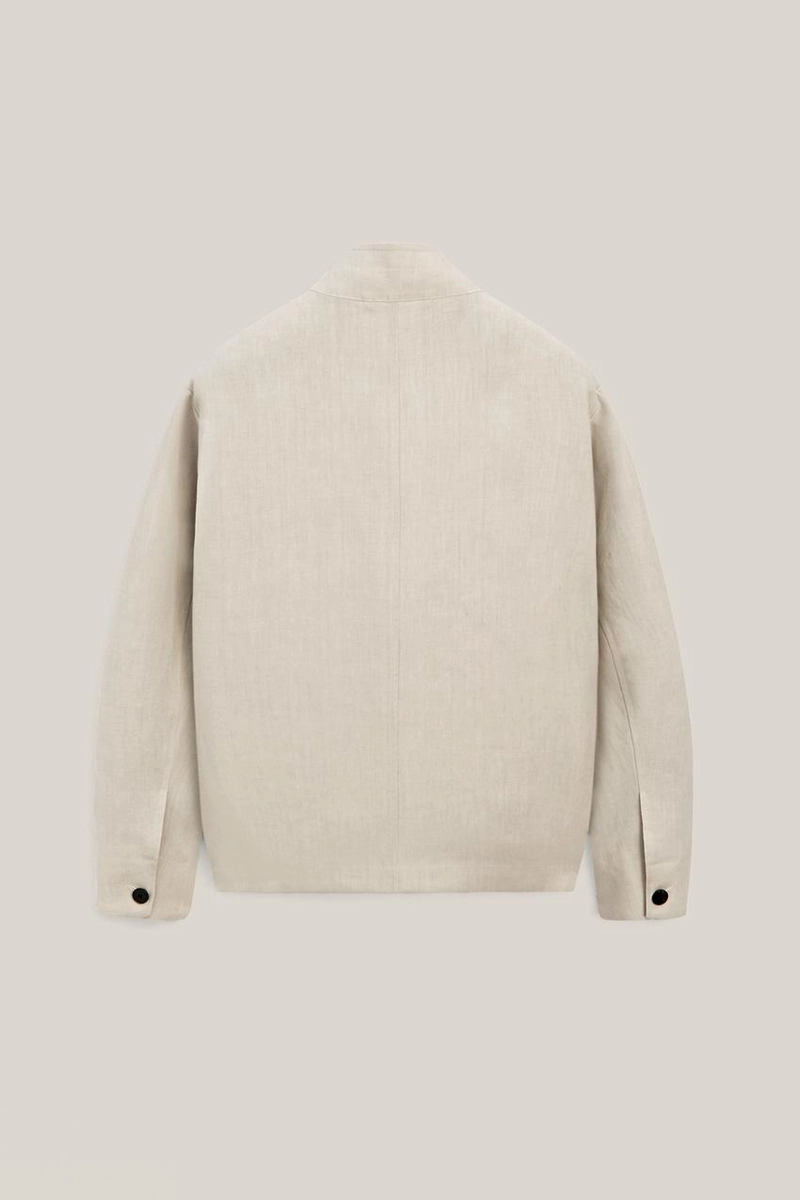 Куртка с высоким воротником из льна - лимитированное издание