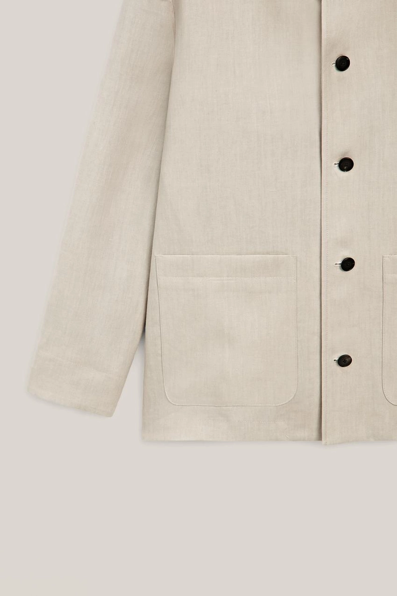 Куртка с высоким воротником из льна - лимитированное издание