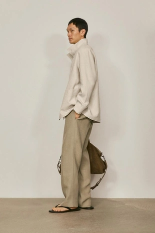 Куртка с высоким воротником из льна - лимитированное издание- Заказать в России