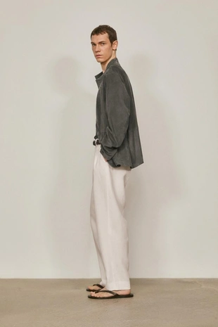 Замшевая куртка-рубашка с стойкой воротник - limited edition- Заказать в России