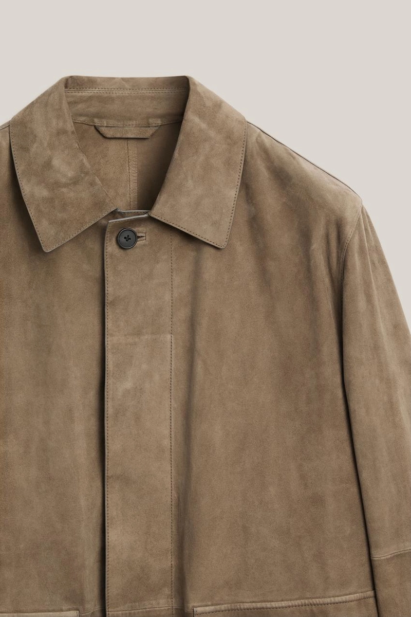 Куртка из замши с карманами - лимитированное издание