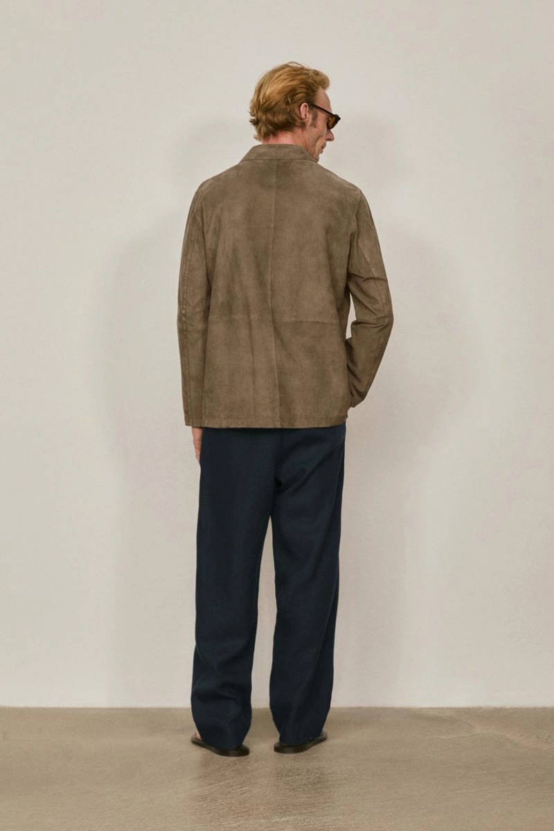 Куртка из замши с карманами - лимитированное издание