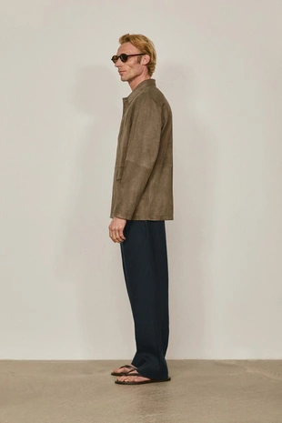 Куртка из замши с карманами - лимитированное издание- Заказать в России