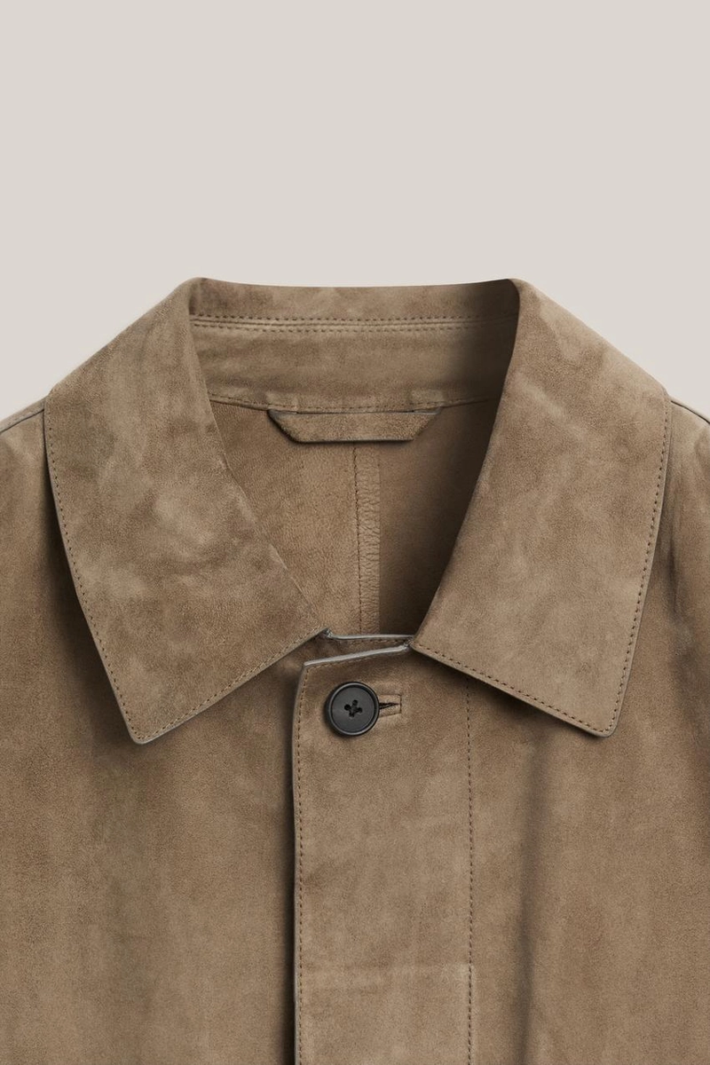 Куртка из замши с карманами - лимитированное издание