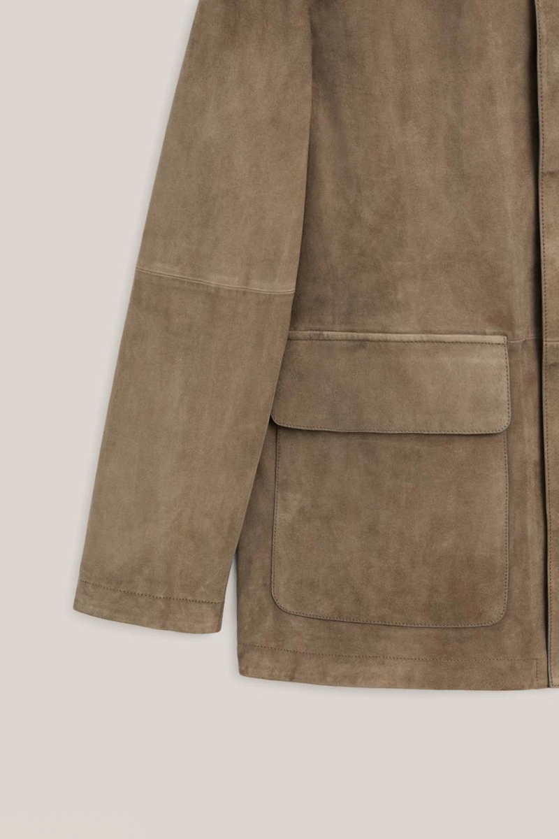 Куртка из замши с карманами - лимитированное издание