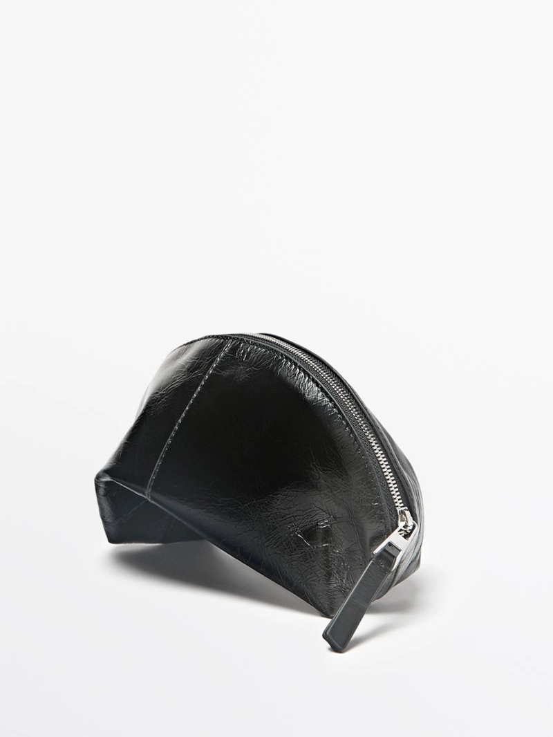 Кожаная косметичка из нубука