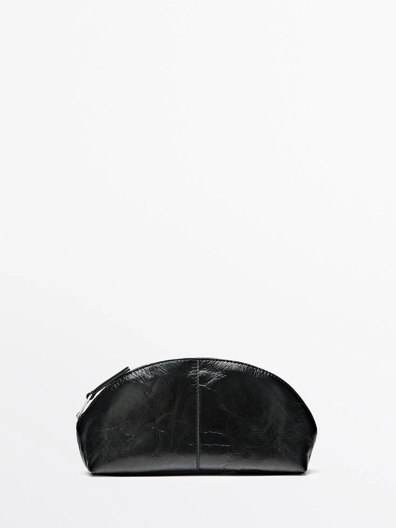 Кожаная косметичка из нубука