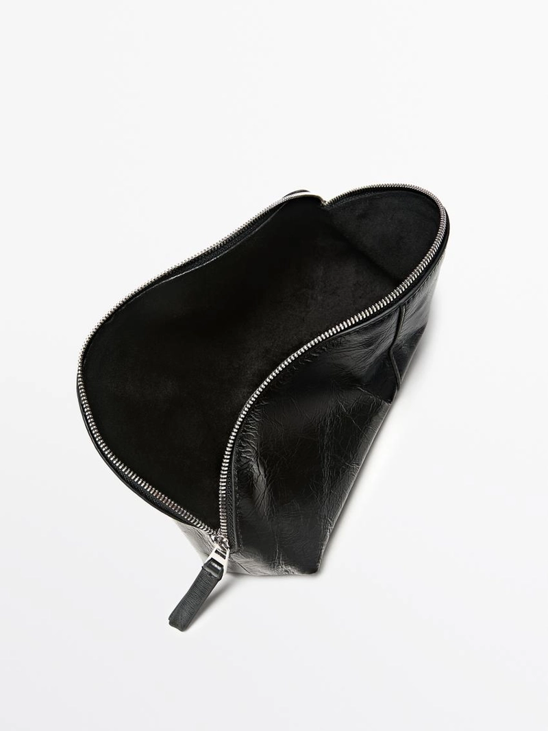 Кожаная косметичка из нубука