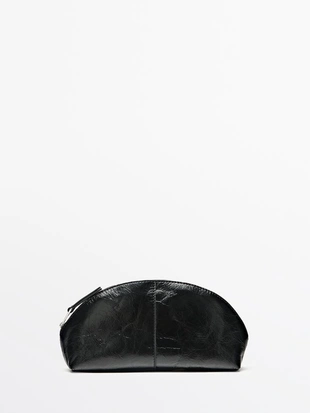 Кожаная косметичка из нубука- Заказать в России