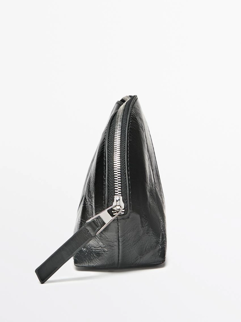 Кожаная косметичка из нубука