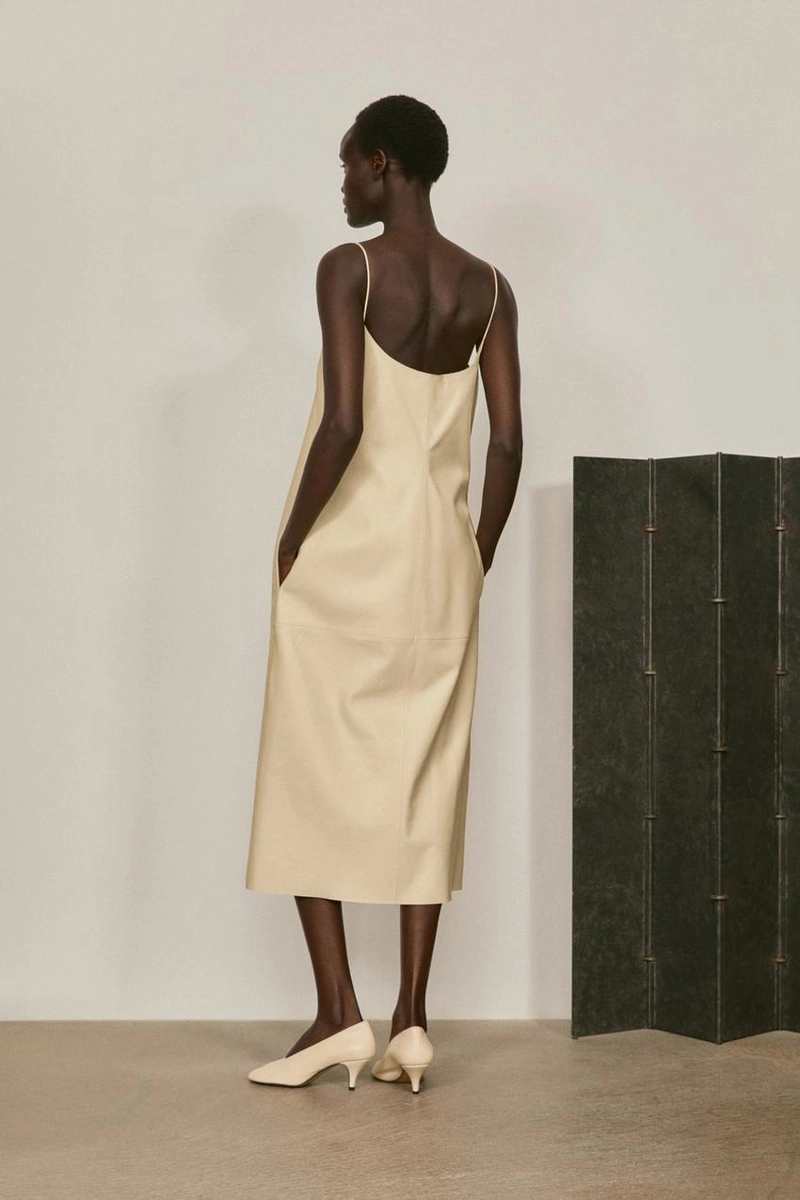 Платье миди из овечьей кожи - лимитированное издание