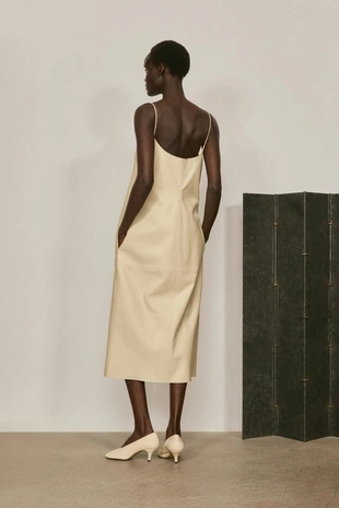 Платье миди из овечьей кожи - лимитированное издание- Заказать в России