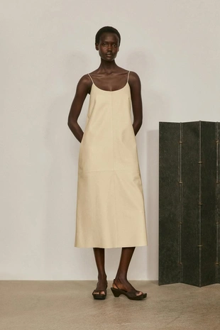 Платье миди из овечьей кожи - лимитированное издание- Заказать в России