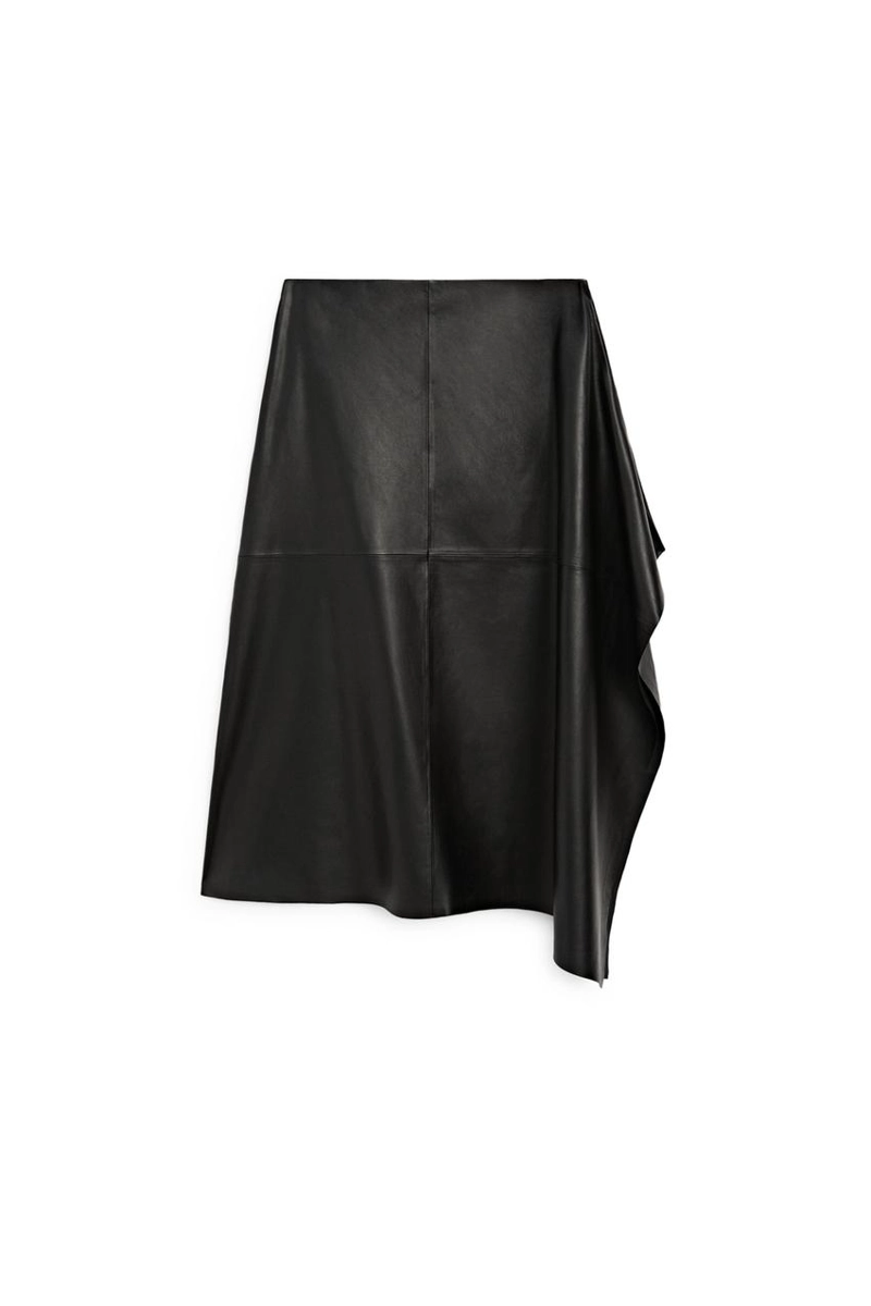 Юбка-миди из натуральной кожи nappa - лимитированное издание