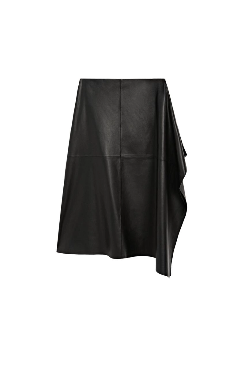 Юбка-миди из натуральной кожи nappa - лимитированное издание