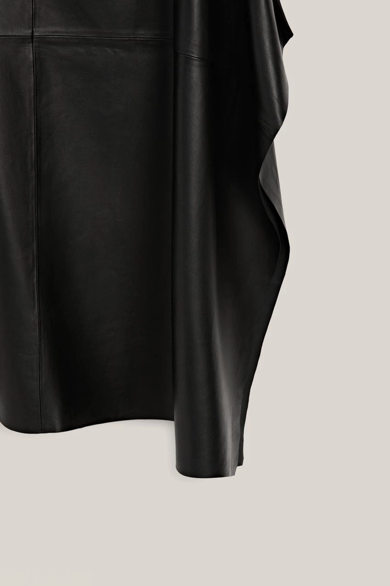 Юбка-миди из натуральной кожи nappa - лимитированное издание
