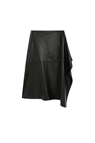 Юбка-миди из натуральной кожи nappa - лимитированное издание- Заказать в России