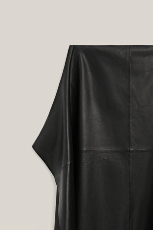 Юбка-миди из натуральной кожи nappa - лимитированное издание- Заказать в России