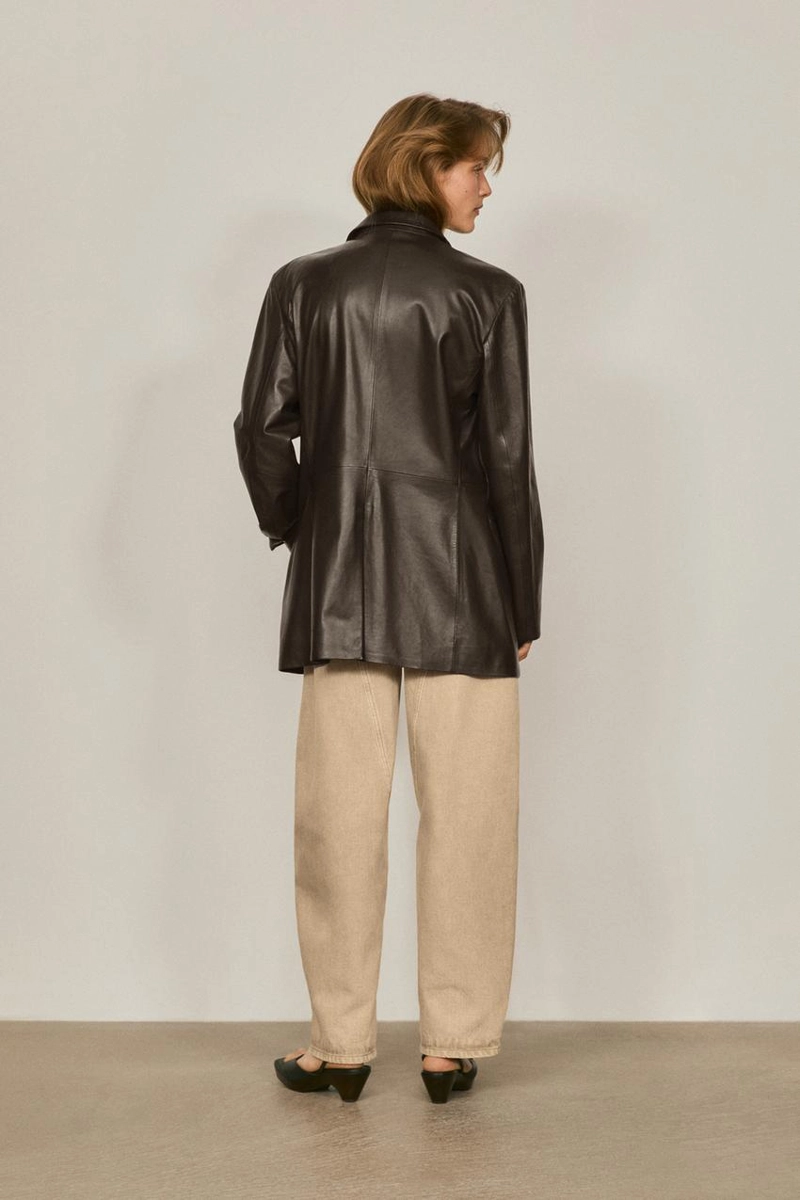 Эксклюзивный пиджак из 100% натуральной овчины с карманными деталями