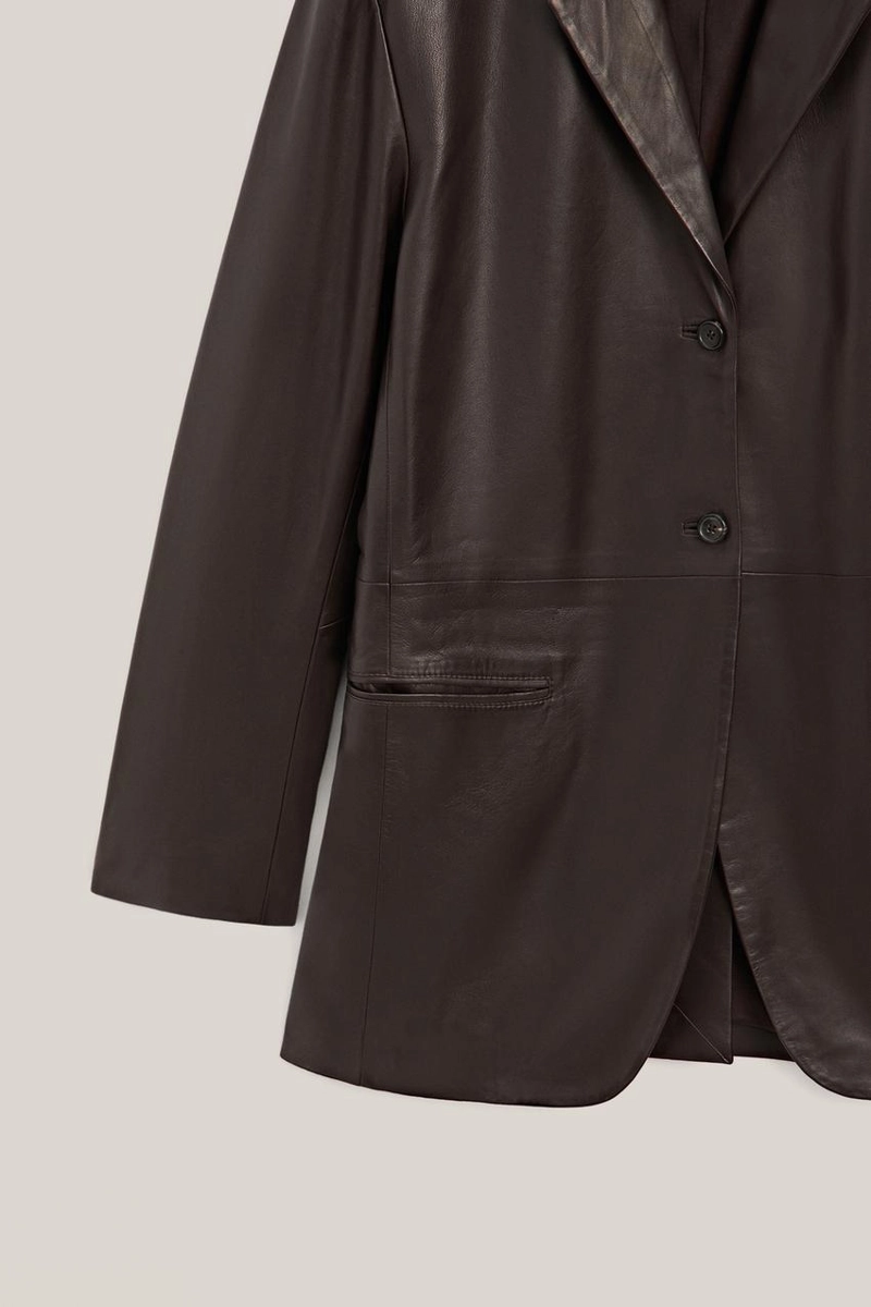 Эксклюзивный пиджак из 100% натуральной овчины с карманными деталями