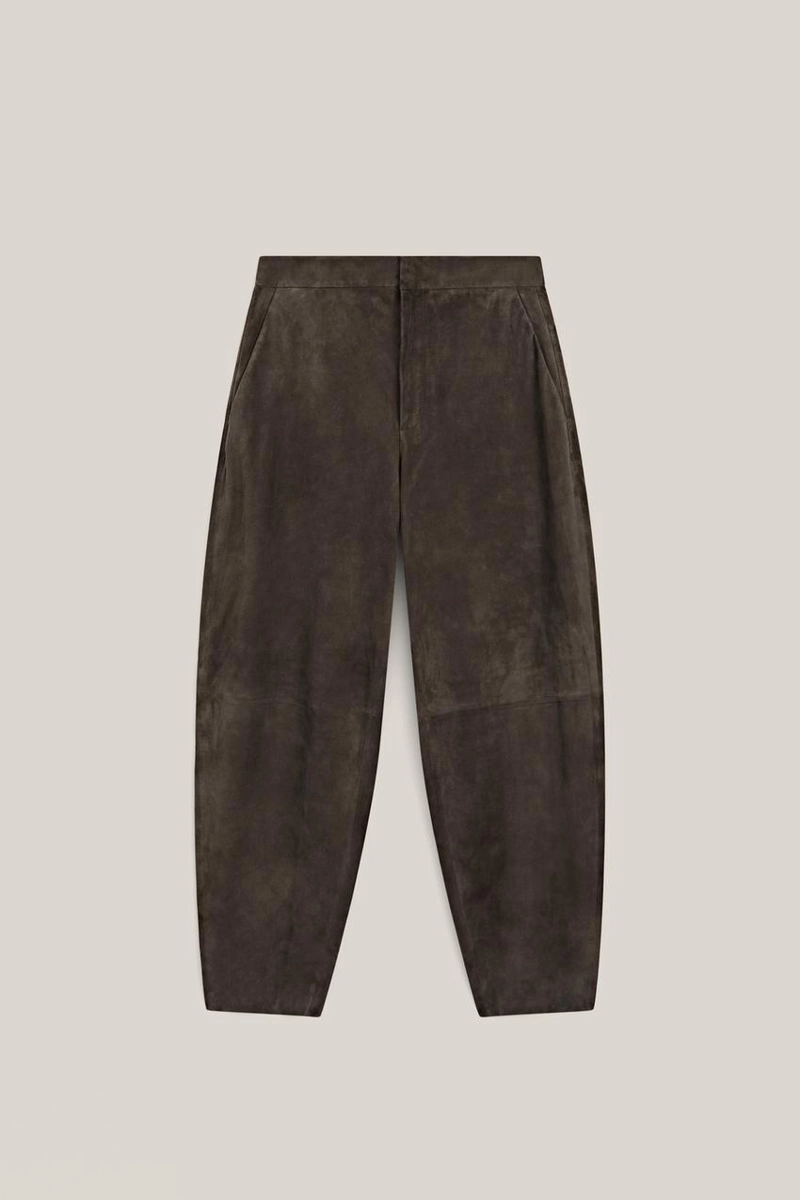 Замшевые кожаные брюки - лимитированная коллекция