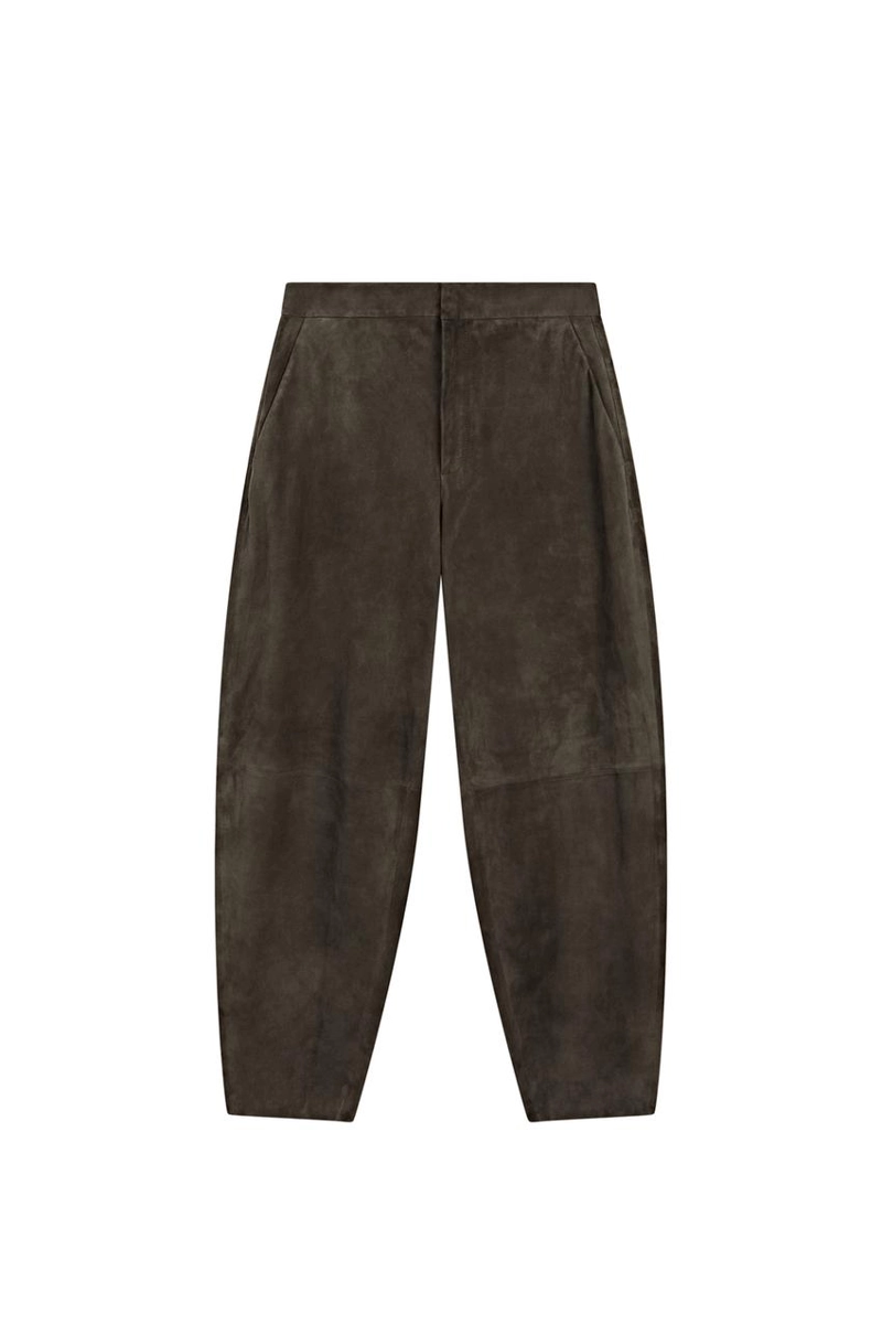 Замшевые кожаные брюки - лимитированная коллекция