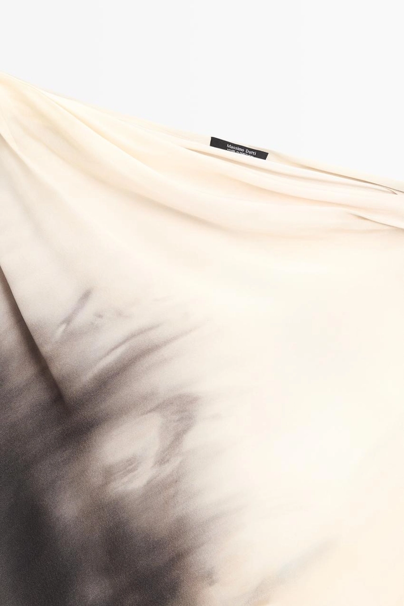 Асимметричный топ с драпировкой