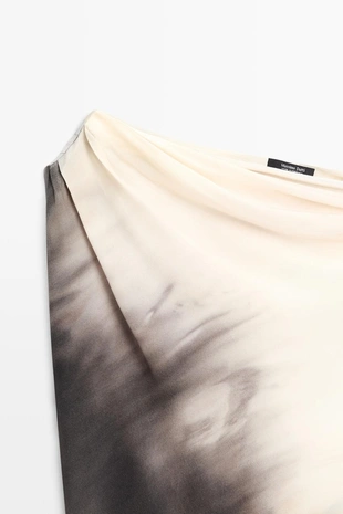 Асимметричный топ с драпировкой- Заказать в России