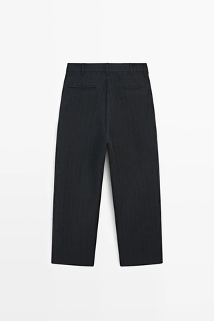 Льняные брюки с полосатыми деталями- Заказать в России