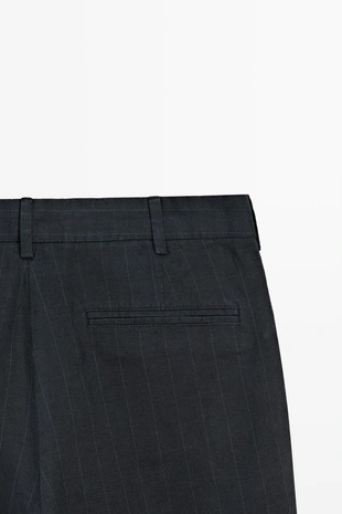 Льняные брюки с полосатыми деталями- Заказать в России